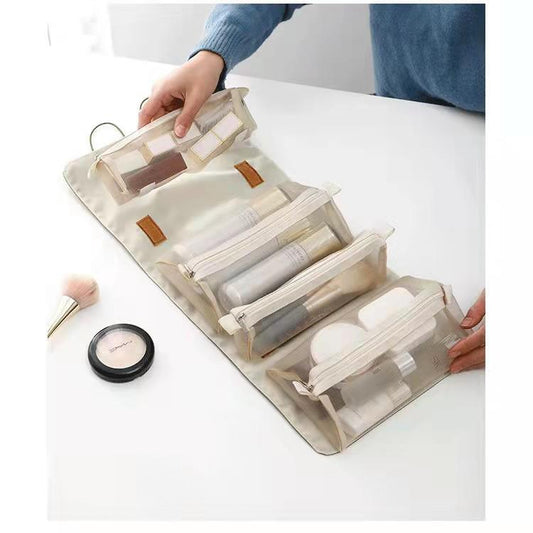 Portable Makeup Bag Large Storage Bag Folding Travel Toiletries Bag Sorting Storage Bag Makeup Bag Organizer