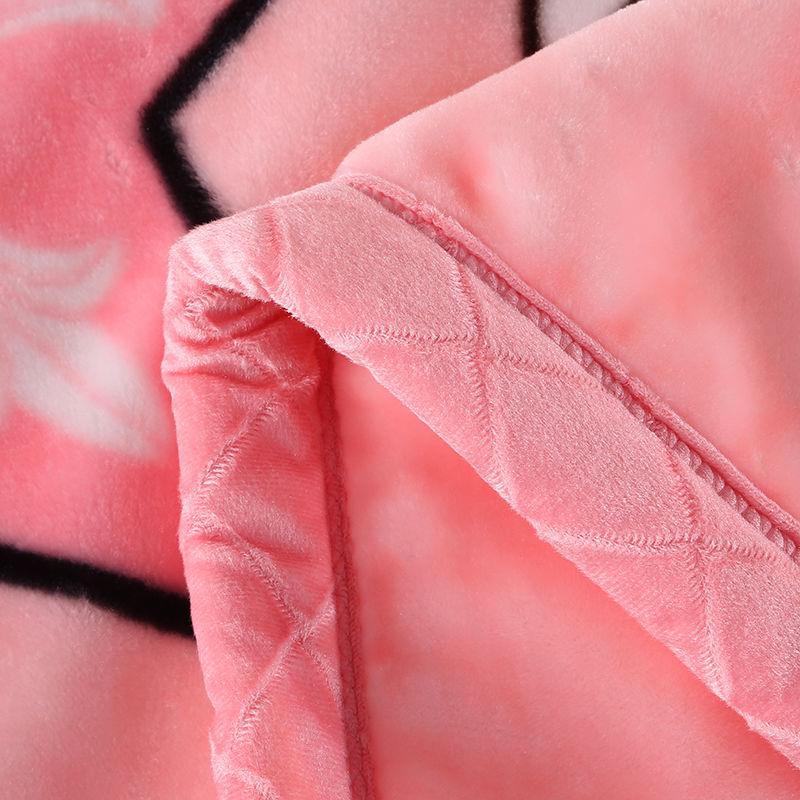 Three-piece Bedding Set Thickened Warmth Double-sided Plus Fluffy Fluffy Warmth and Breathable One-piece Bed Sheet and Two Pillows
