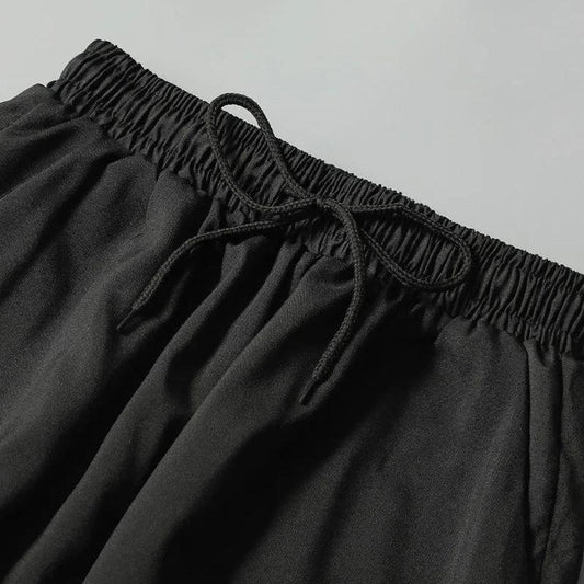 Ice Silk Harem Pants Girls Summer Thin Section Loose and Thin Waist Casual Pants All-match Nine Points Sports Pants