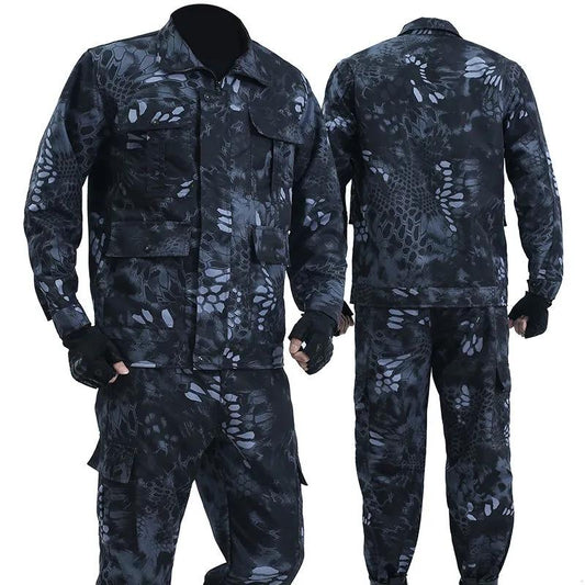 Camouflage Clothing Men's Suit Men's Spring and Autumn Wear-resistant Welder Construction Site Military Fans Labor Insurance Work Clothes