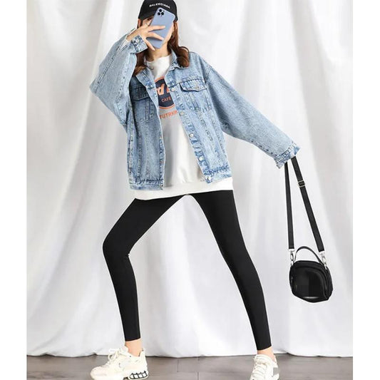 Women's Shark Skin Leggings Outerwear Spring Autumn Thin Liquid Pants Leggings Stretch Yoga Pants Elastic Gym Sports Trousers Slimming Mid-waist Pants
