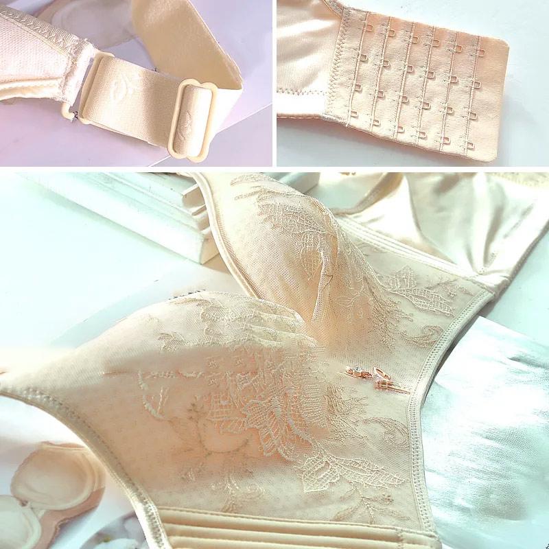 Large Size Underwear Thin Section No Steel Rings Gathering Large Breasts Adjustable Large Bra