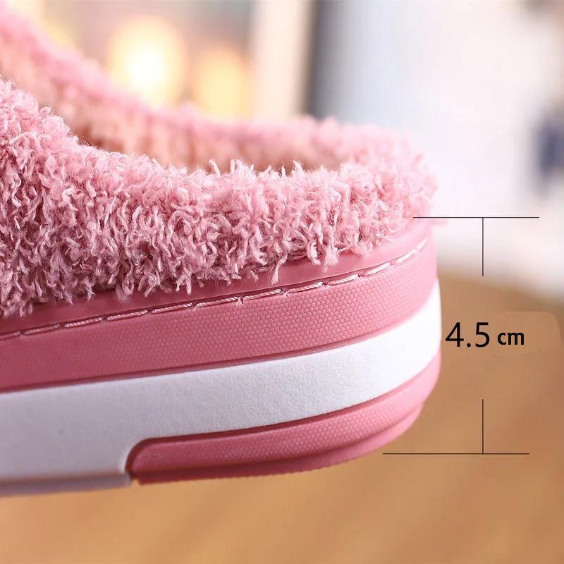 Autumn and Winter Warm Cotton Slippers Heightened and Thickened Flat Shoes A Must-have for Leisure
