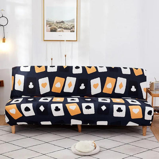Nordic Style Folding Sofa Bed Cover Elastic All-inclusive Universal Armrestless Sofa Cover