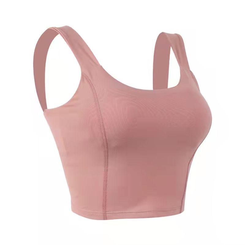 Female Beauty Back Sports Bra Wide Shoulder Straps Gathered Shockproof Quick-drying Sexy Yoga Vest Style Running Exercise Fitness Outerwear Underwear