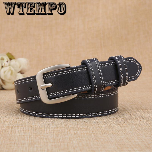 Designer Fashion Women's Belts Leather Brand Straps Female Waistband Pin Buckles Vintage for Jeans