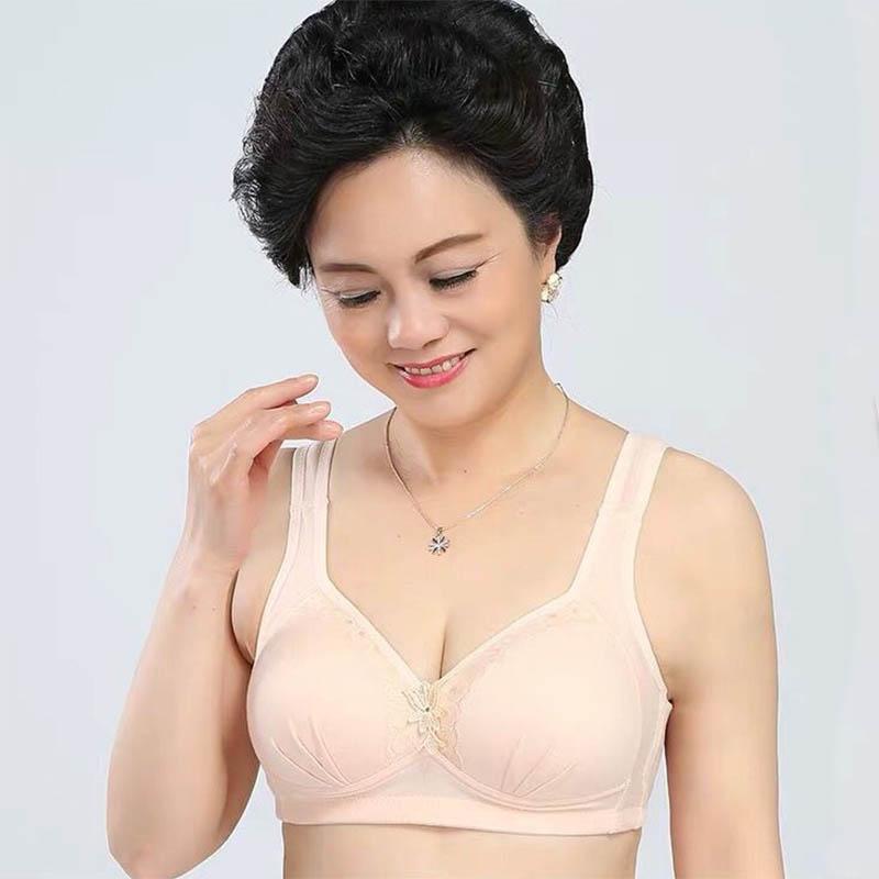 Ladies No Steel Ring Thin Vest Type Gathered Adjustable Sexy Beautiful Back Bra Jacquard Simple Full Cup Bra
