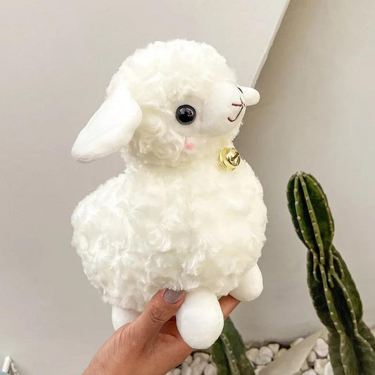 Cute Soft Little Bell Sheep Plush Toy Little White Bell Sheep Doll Decoration Kids Lovely Birthday Gift