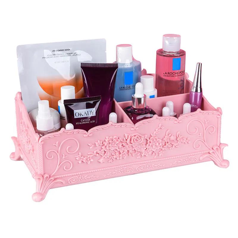 European-style Cosmetic Storage Box Creative Multi-functional Dormitory Home Desktop Storage Finishing Dressing Table Classification Box