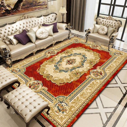 European Retro Court Large Carpets Non-slip Mats Bedroom Home Lving Room Rug Floor Rugs