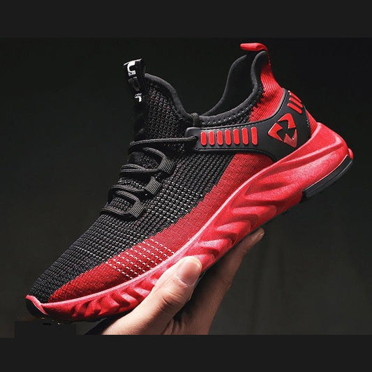 Fashion Fly Woven Breathable Sneakers Men Coconut Shoes Transparent Bottom Sports Shoes Men's Running Shoes