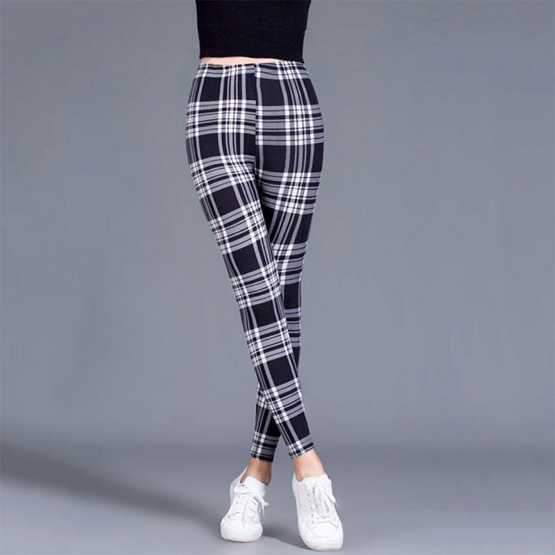Zebra Plaid Casual Leggings Women's Thin Outer Wear Skinny Pants Stretch Vertical Stripes Street Style Yoga Pants