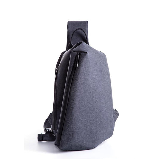Chest Bag Men Gray Large Capacity Waterproof Canvas Shoulder Bag Outdoor Sports Bag Backpack