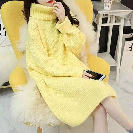 Autumn and Winter Loose Turtleneck Sweater Pullover Ins Style Casual Top Thickened Mid-length Women's Top