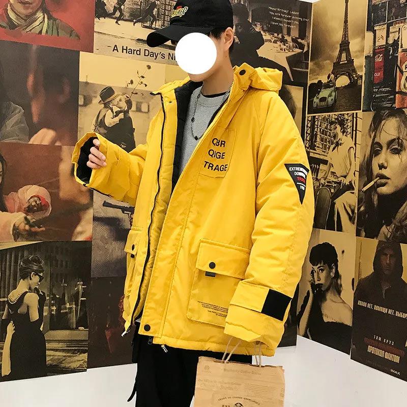 Men's Winter Casual Warm Jacket Padded Jacket Thickened Padded Jacket Youth Trend Couple Tooling Padded Jacket