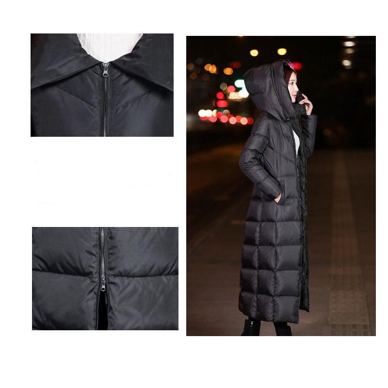 Winter New Style Long Cotton-padded Jacket Women's Thick Slim-fitting Hooded Cotton-padded Jacket Ladies Cotton Jacket