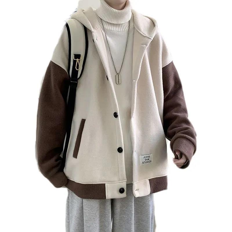 Fleece Sweater Hooded Cardigan Coat Warm Top Clothes Loose Autumn and Winter Couples Coat Comfortable and Breathable