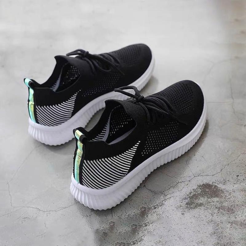 2021 Spring Summer White Shoes Women's Breathable Mesh Casual Sports Shoes Thin Hollow All-match