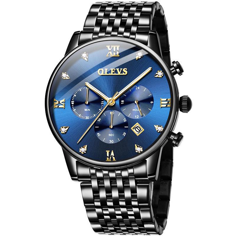 Mechanical Watch Fully Automatic Diamond Set-Style Business Clean Steel Waterproof Machinery Watch