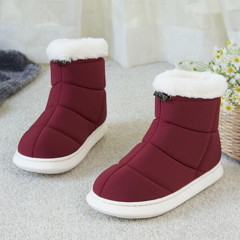 High-top Cotton Slippers for Men and Women with Outer Wear Thick-soled Anti-skid Indoor Thick Warm Cotton Slippers