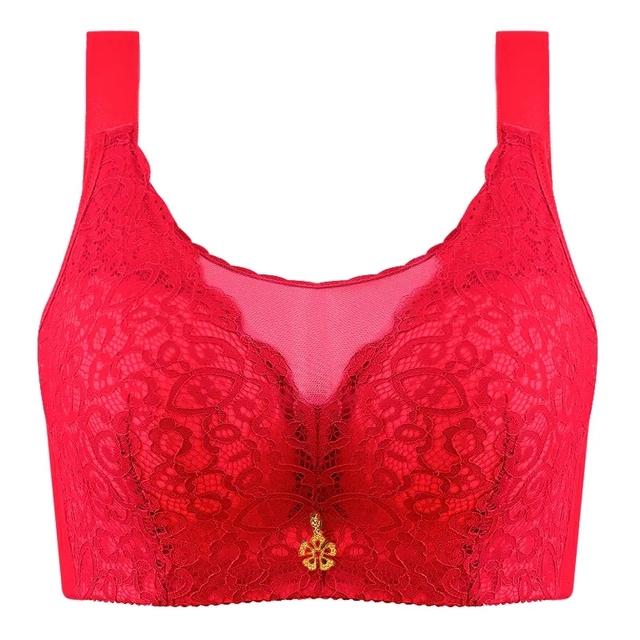 Sexy Pushup Bra Bras C D E F Plus Size Bralette Women Lingerie Wireless Underwear Lace Brassiere Large Big Size 38-46 Ladies