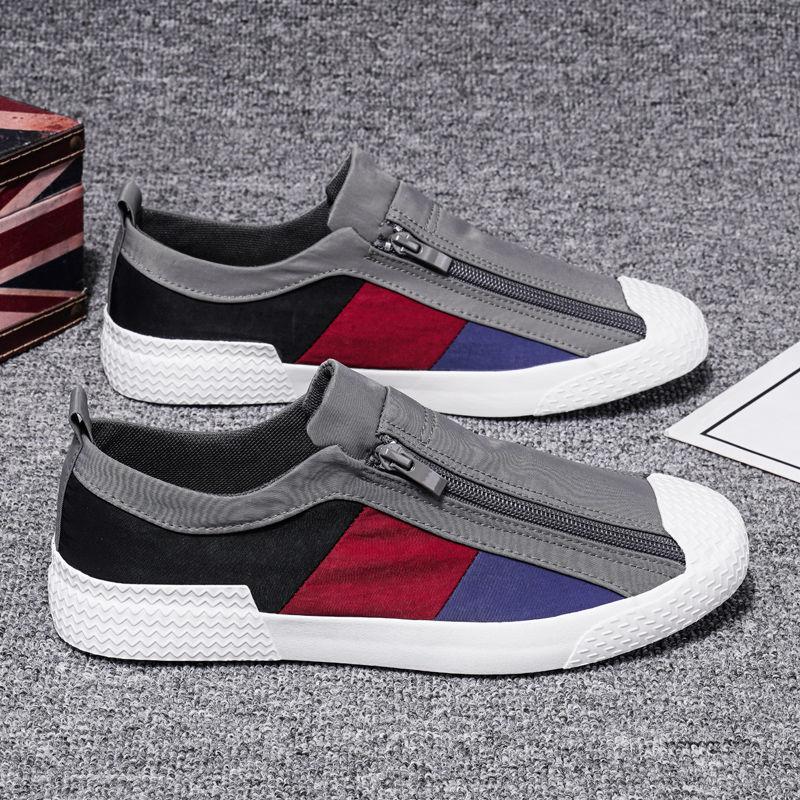 Men's Slip-on Lazy Sneakers Trendy All-match Old Beijing Cloth Shoes Summer Casual Canvas Shoes
