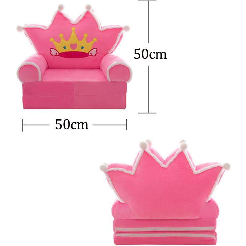 Washable Folding Chair Cartoon Animal Baby Armchair Sofa Two Layer Anti-drop Bedroom Living Room Game Room