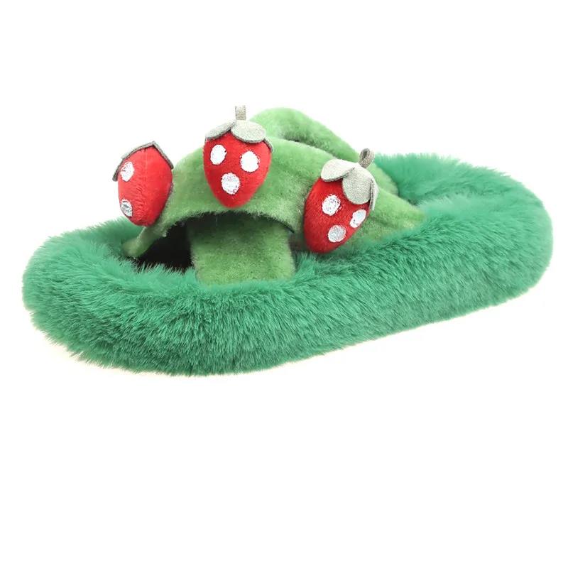 Fashionable Design Cotton Slippers Indoor Non-slip Flat Shoes, Autumn and Winter Warm Household Casual Slippers