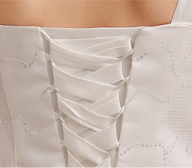 A Line Lace Flower Straps Appliques Nice Gowns Wedding Dress