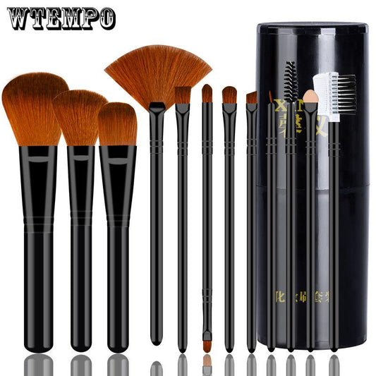 Champagne Makeup Brushes Set for Foundation Powder Blush Eyeshadow Concealer Kit Pincel Maquiagem