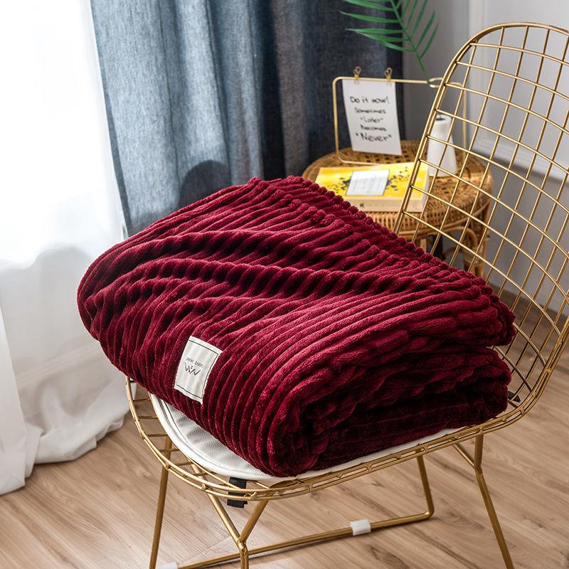 Skin-friendly Flannel Blanket Warm Napping Leisure Blanket Towel Blanket Single Double Summer Thin Blanket