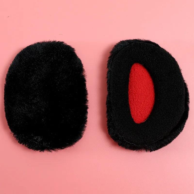 Women's Winter Wool Single Ear Muffs Cute Warm Windproof Plush Earmuffs Antifreeze Earflap Split Up Ear Cap Seperate Ear Warmer