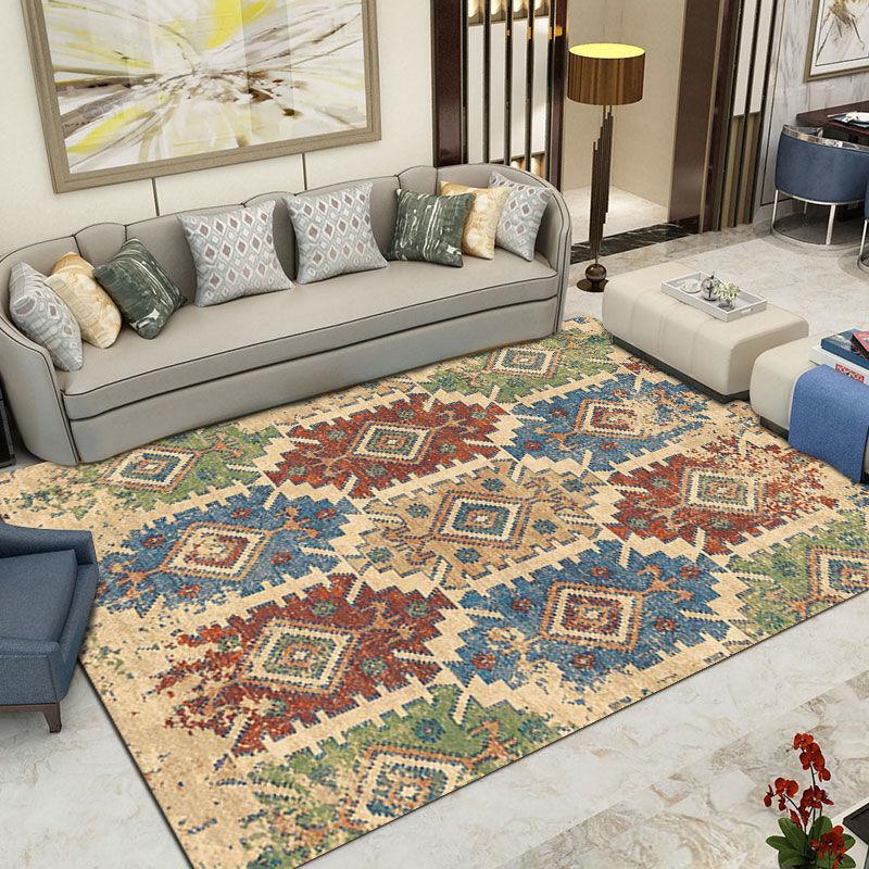 Ethnic Doormat American Carpet Living Room Door Non-slip Retro Nordic Washing Floor Mat Door Entry Home