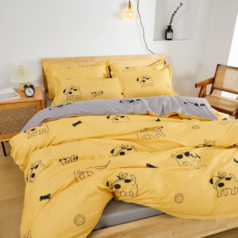 Cartoon Cat Bedding Set Animals Kids Bed Sets Girls Boys Home Textile Kids Girls Bedroom Decor Cover Pillowcase