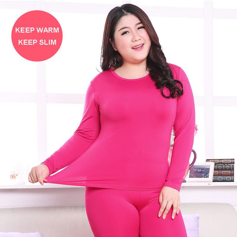 Add Fertilizer To Increase Thermal Underwear Ladies Pajamas Plus Velvet Thick Fat Plus Size Autumn Clothes Long Pants
