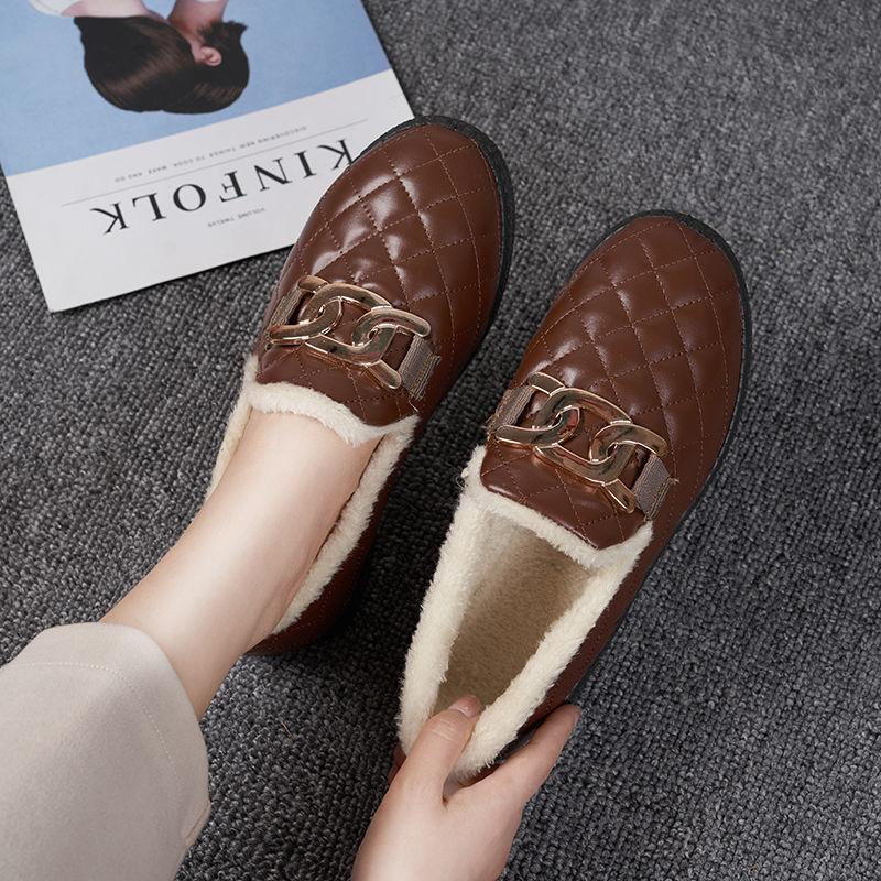 Winter Waterproof Thicken Plus Velvet Women's Cotton Shoes Waterproof Home Outdoor All-match Cotton Shoes