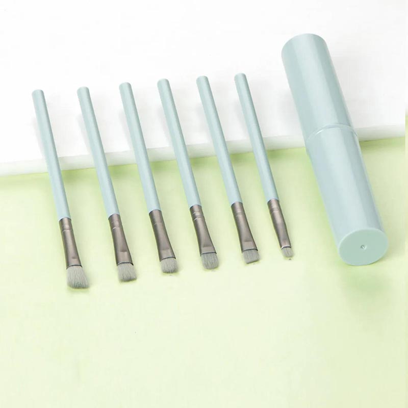 6pcs Eye Shadow Brush Set Full Set of Beginner Eye Shadow Brush Soft Hair Storage Tube Nose Shadow Brush Smudge Brush Lip Brush Makeup