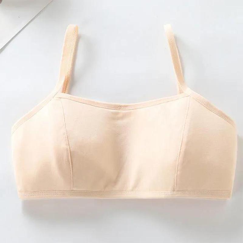 Student Girl Spaghetti Straps Training Bra Underwear Cute Cartoon Bralette Cute