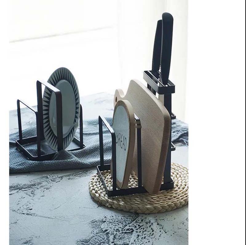 Multifunctional Chopping Board Storage Frame Metal Storage Rack Simple Kitchen Tableware Storage Rack