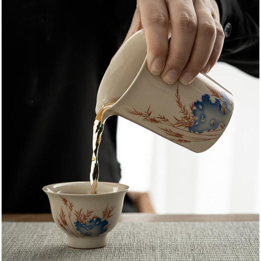 Chinese Style Porcelain Kung Fu Tea Set Tea Set Office Reception Teapot Tea Cup Gift Box