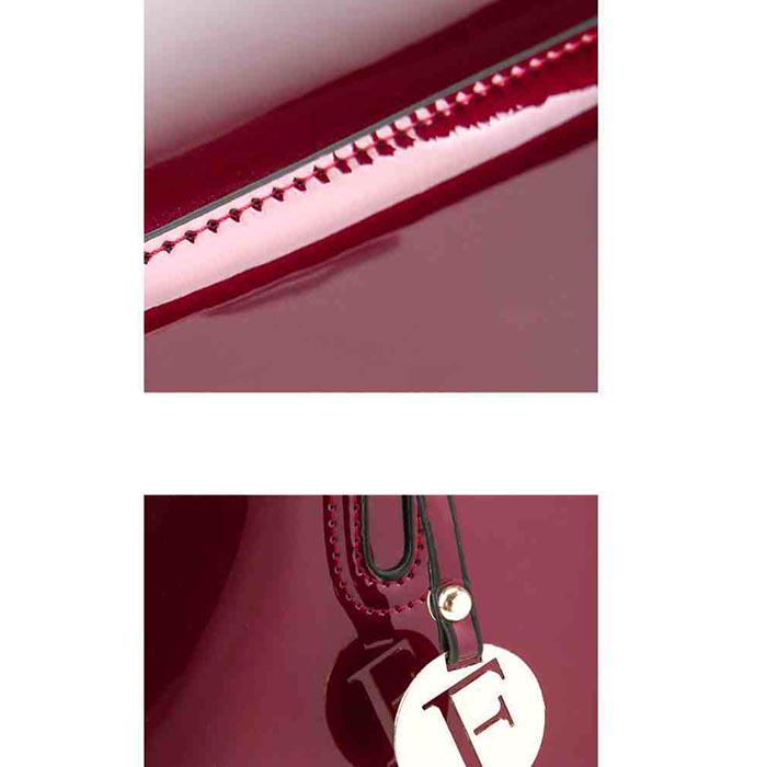 Patent Leather Handbag Bright Leather Wild Female Bag Small Square Bag Briefcase Messenger Bag