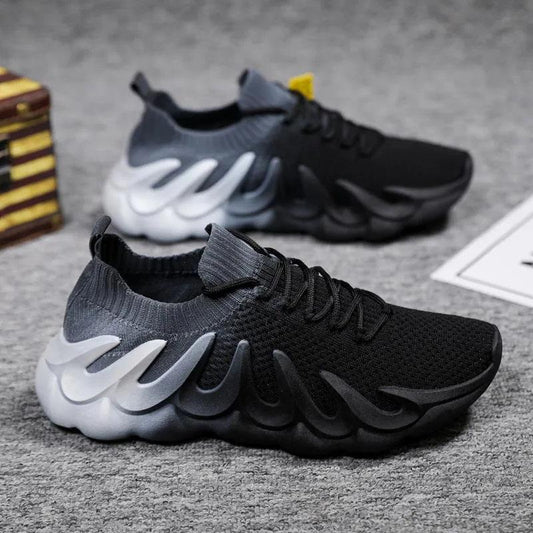 Men's Coconut Shoes Spring Sports Shoes Boys Breathable Mesh Shoes Lightweight Casual Shoes Comfortable Fitness Shoes Flying Knit Shoes