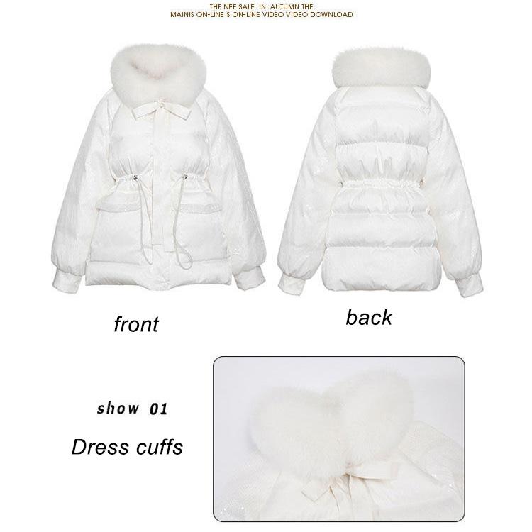 Down Jacket Down Coat Winter Women Coat Cotton Ultralight Ladies Down Jacket Warm Hooded Parka Women's Single-breasted Snow Jacket with Belt