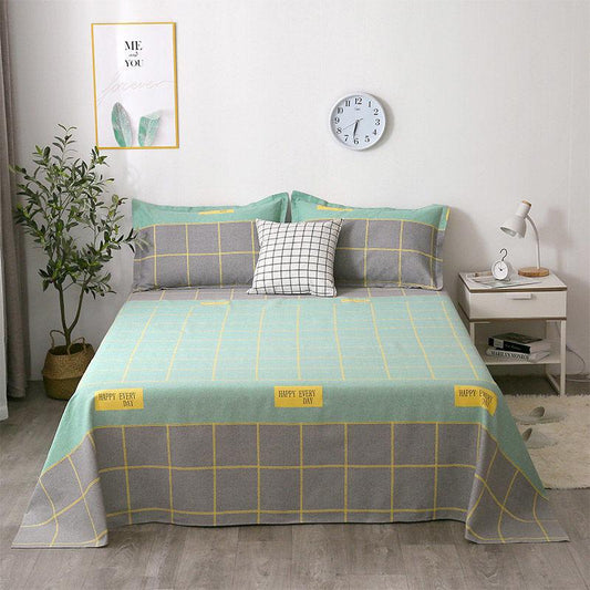 Home Textiles Bedding Three-piece Coarse Cloth Sheets Pillowcases Washable Easy To Fold Exquisite Patterns Simple Style Atmosphere Four Seasons