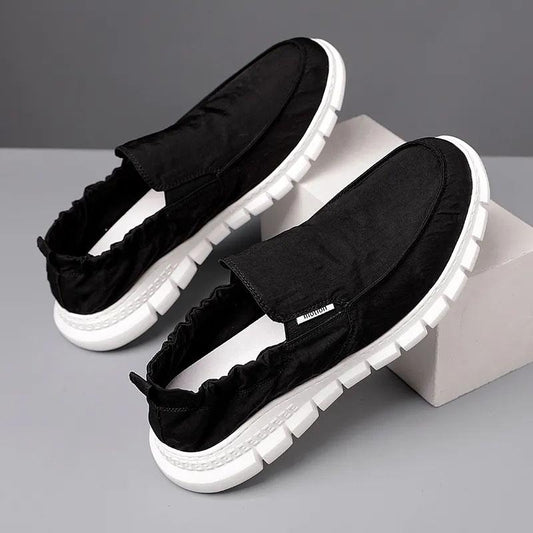 Old Beijing Cloth Shoes Men's Spring Breathable Slip-on Shoes Work Shoes Casual Shoes Skate Shoes Comfortable Sneakers Dad Shoes