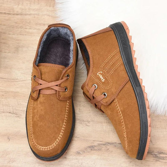 Winter Cloth Shoes Men's Breathable Non-slip Wear-resistant Casual Cotton Canvas Shoes