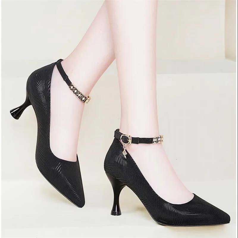 High Heels Women's Single Shoes Stiletto Spring and Autumn All-match Pointed Toe High-heeled Sandals
