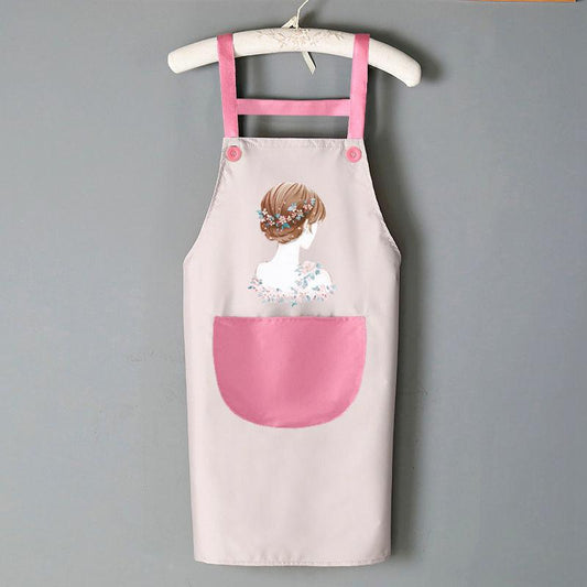 Strap Apron Household Kitchen Waterproof and Oil-proof Anti-fouling Men and Women Housework Waist Overalls Work Overalls