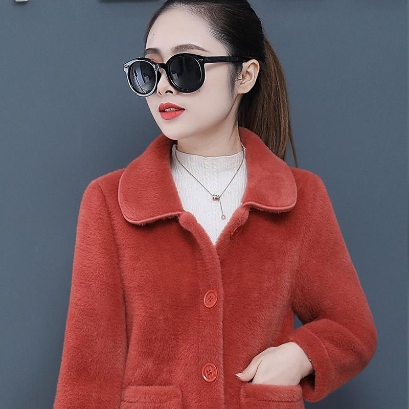 Winter Plus Size Gold Mink Velvet Short Jacket Thick Slimming Elegant Noble Fashion Trendy Women's Top