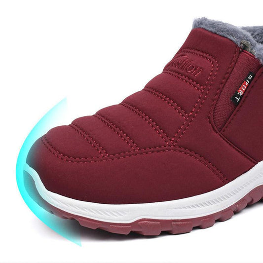 Women's Cotton Shoes Winter Warm Plus Velvet Thickening Elderly Cloth Shoes Waterproof Non-slip Mother Cotton Boots